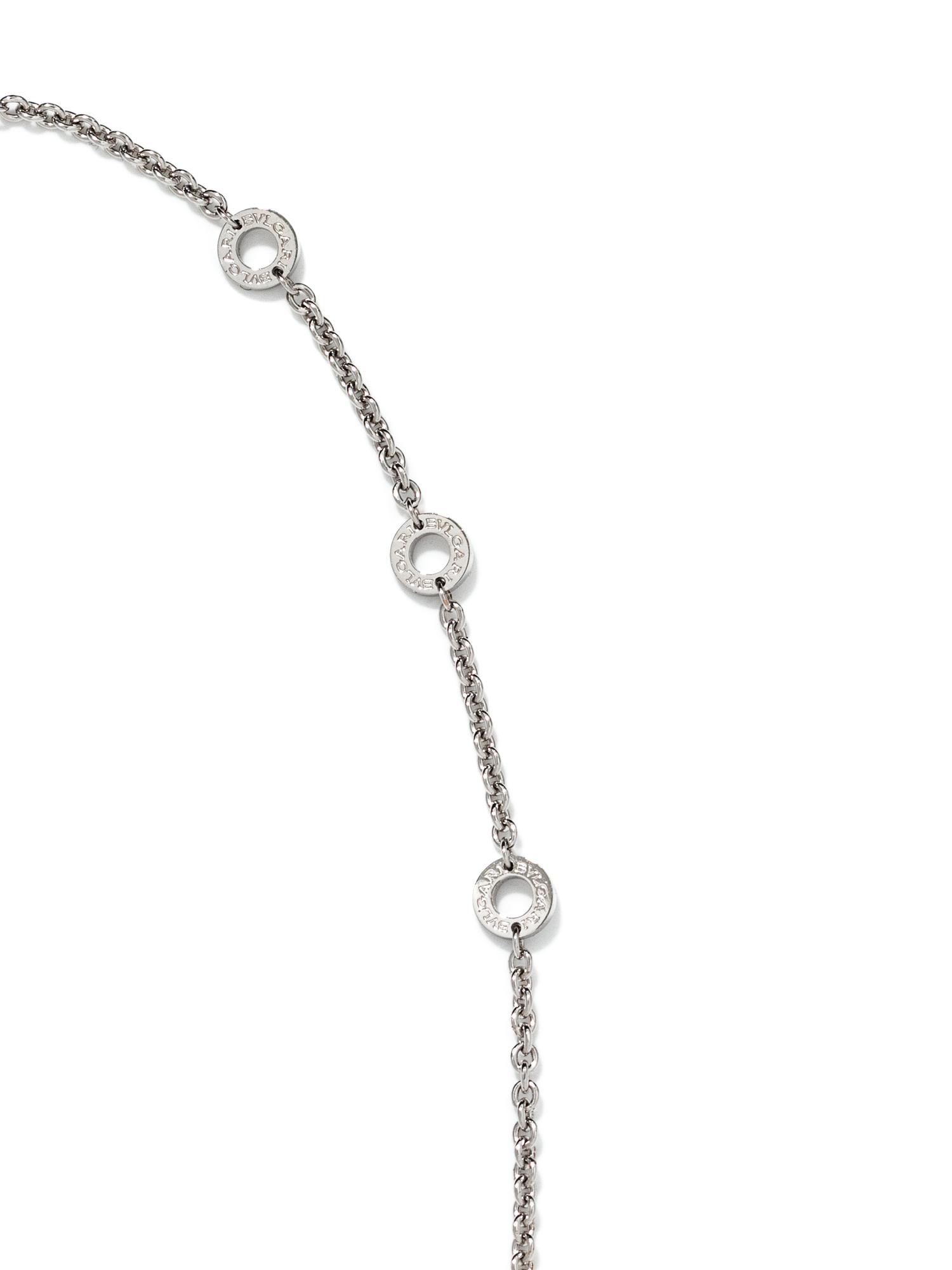 BVLGARI, WHITE GOLD, BLUE TOPAZ AND DIAMOND 'PARENTESI' PENDANT/NECKLACE