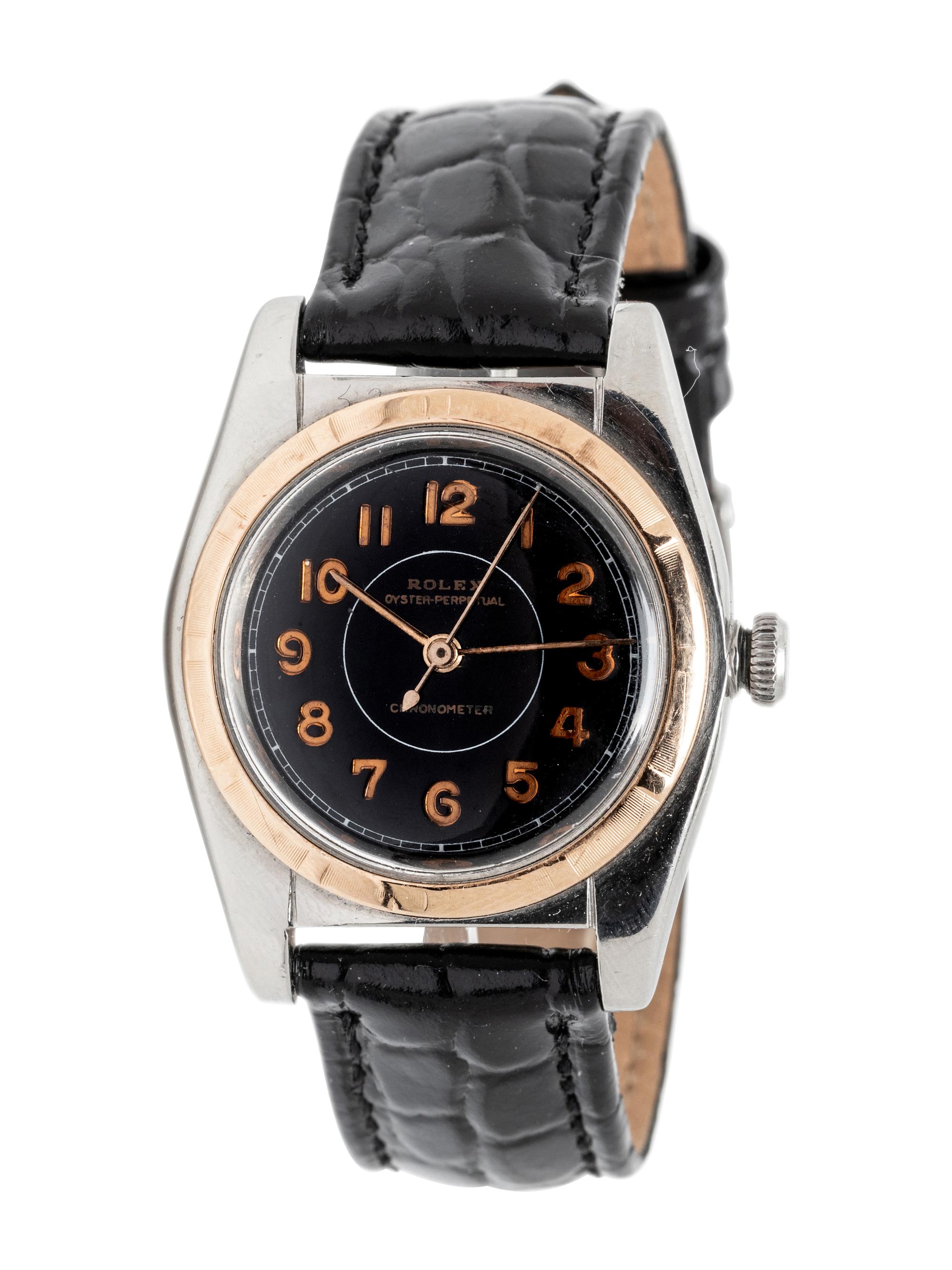 ROLEX, REF. 5011 STAINLESS STEEL AND ROSE GOLD 'OYSTER PERPETUAL BUBBLEBACK' WATCH