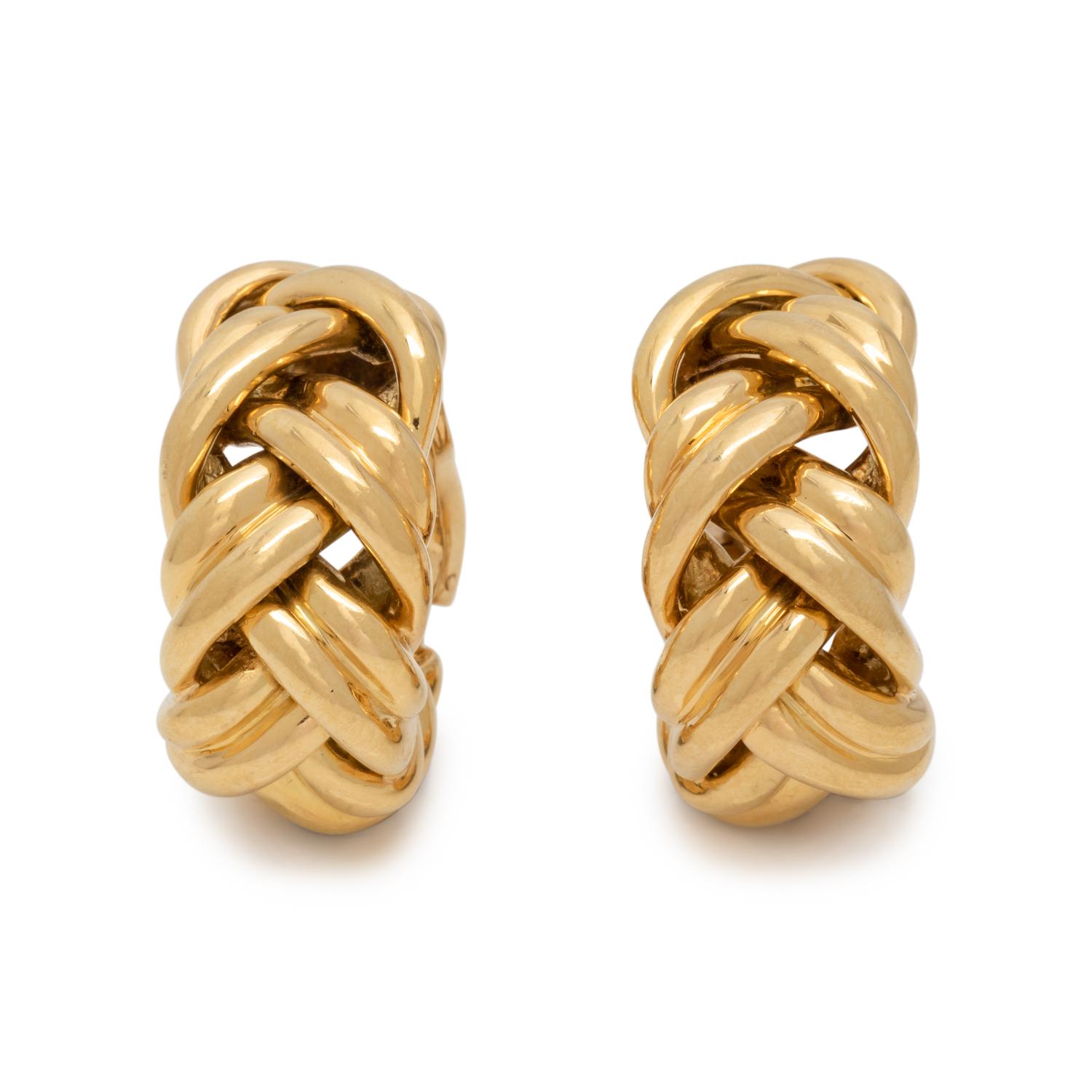 YELLOW GOLD EARCLIPS