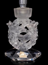 A Lalique Mesanges Table Lamp
