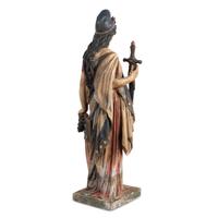 A Polychrome Painted Cast Zinc Goddess of Liberty Figure