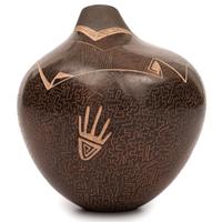 Sgraffito Pottery Jar