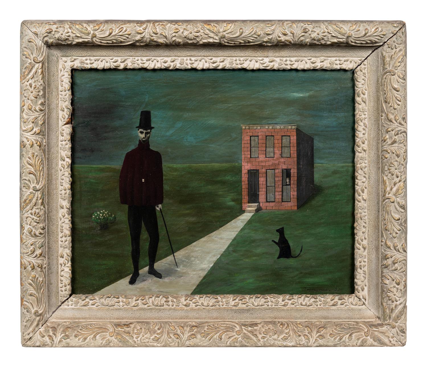 The Mysterious Stranger (Man, House, and Lady)