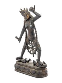 A Tibetan Lacquered Wood Figure of Vajrayogini