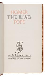 [Fine Press - Nonesuch Press]. Homer (ca 8th century BCE). The Iliad [and:] The Odyssey . Translated by Alexander Pope. Holland: Joh. Enschede en Zonen, Haarlem for The Nonesuch Press, 1931.