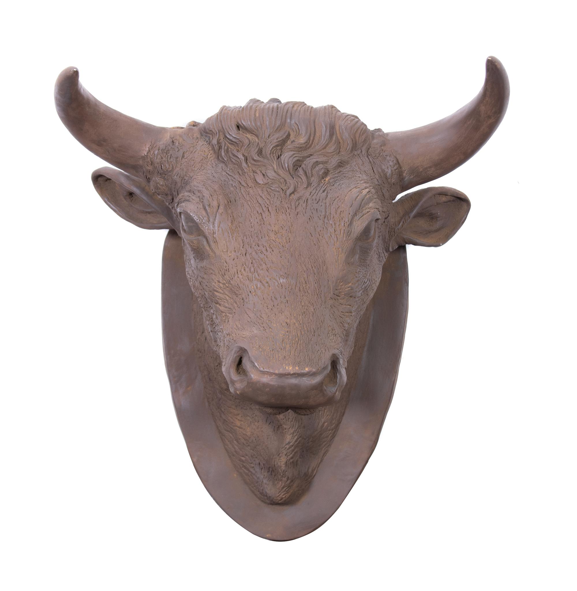 A Model of a Mounted Bulls Head Height 24 inches. — 20TH CENTURY