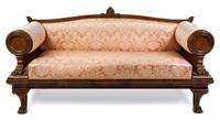 A Victorian Mahogany Settee Height 38 1/2 x width 77 x depth 25 1/2 inches. — CIRCA 1900