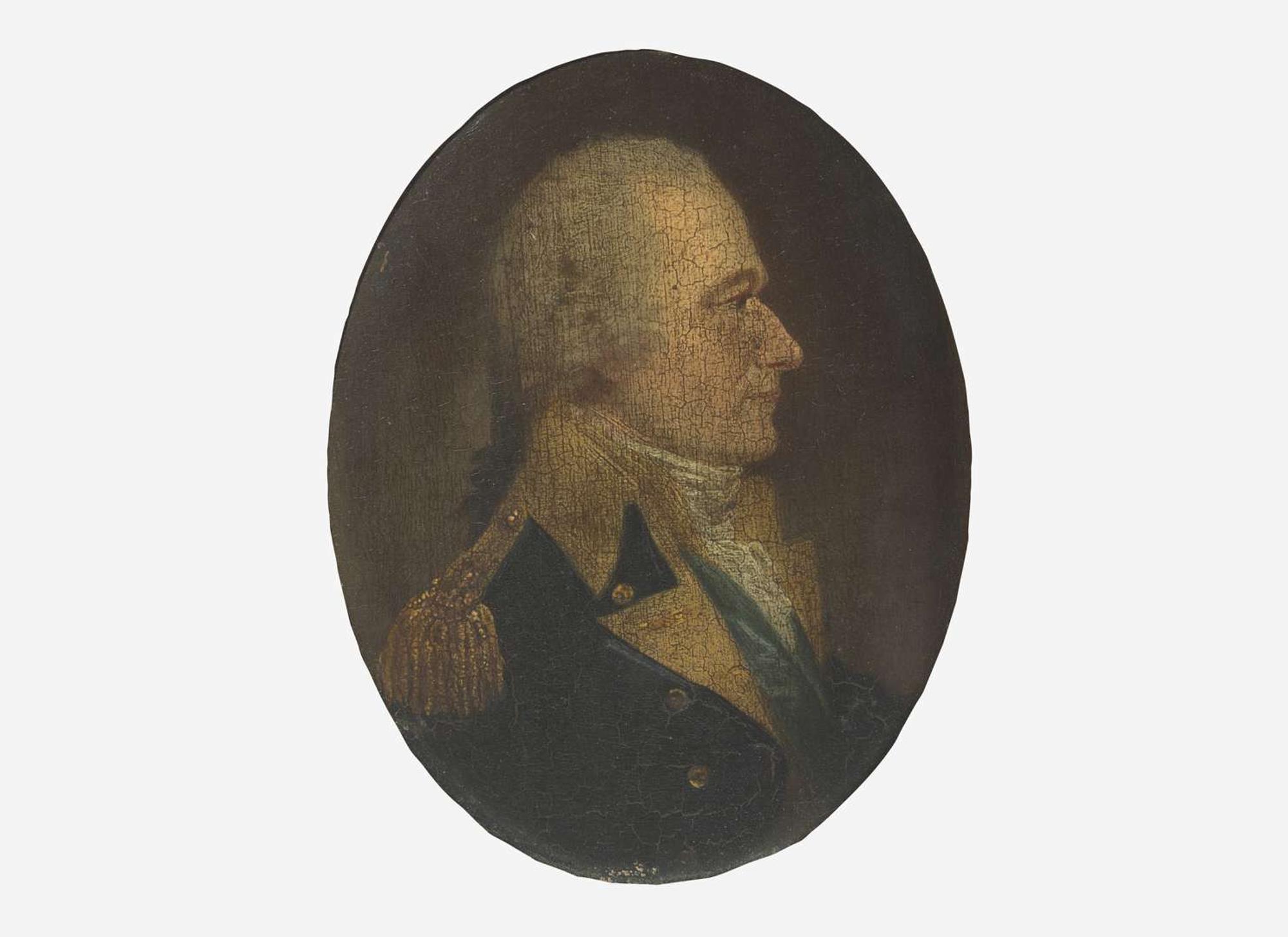 Attributed to William Joseph Weaver (English, 1759-1817), A Portrait of Alexander Hamilton in Uniform
