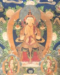 A Large Sino-Tibetan Thangka Depicting Maitreya