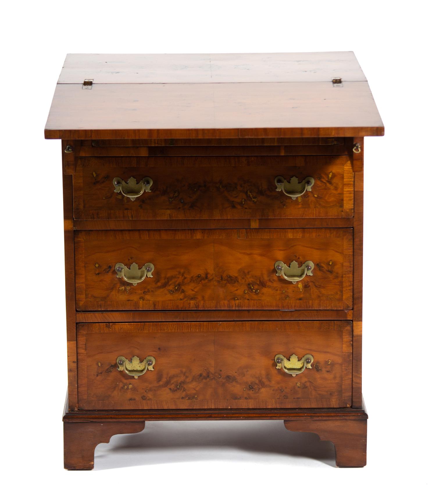 An English Bachelor's Chest Height 31 x width 23 x depth 13 1/2 inches.