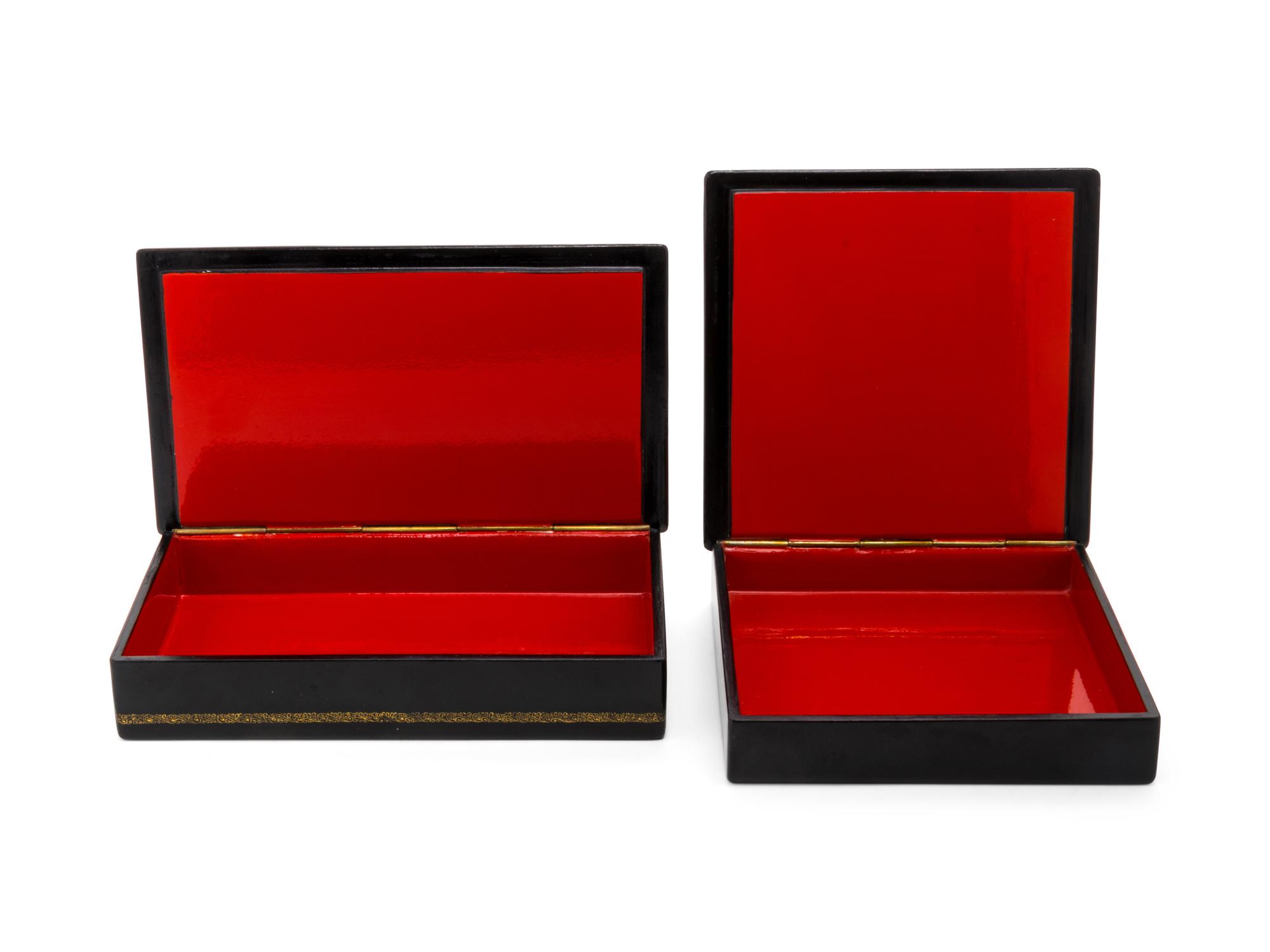Two Russian Lacquered Boxes