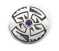 A Hopi Brooch, Weaver Selina Diameter 2 inches.
