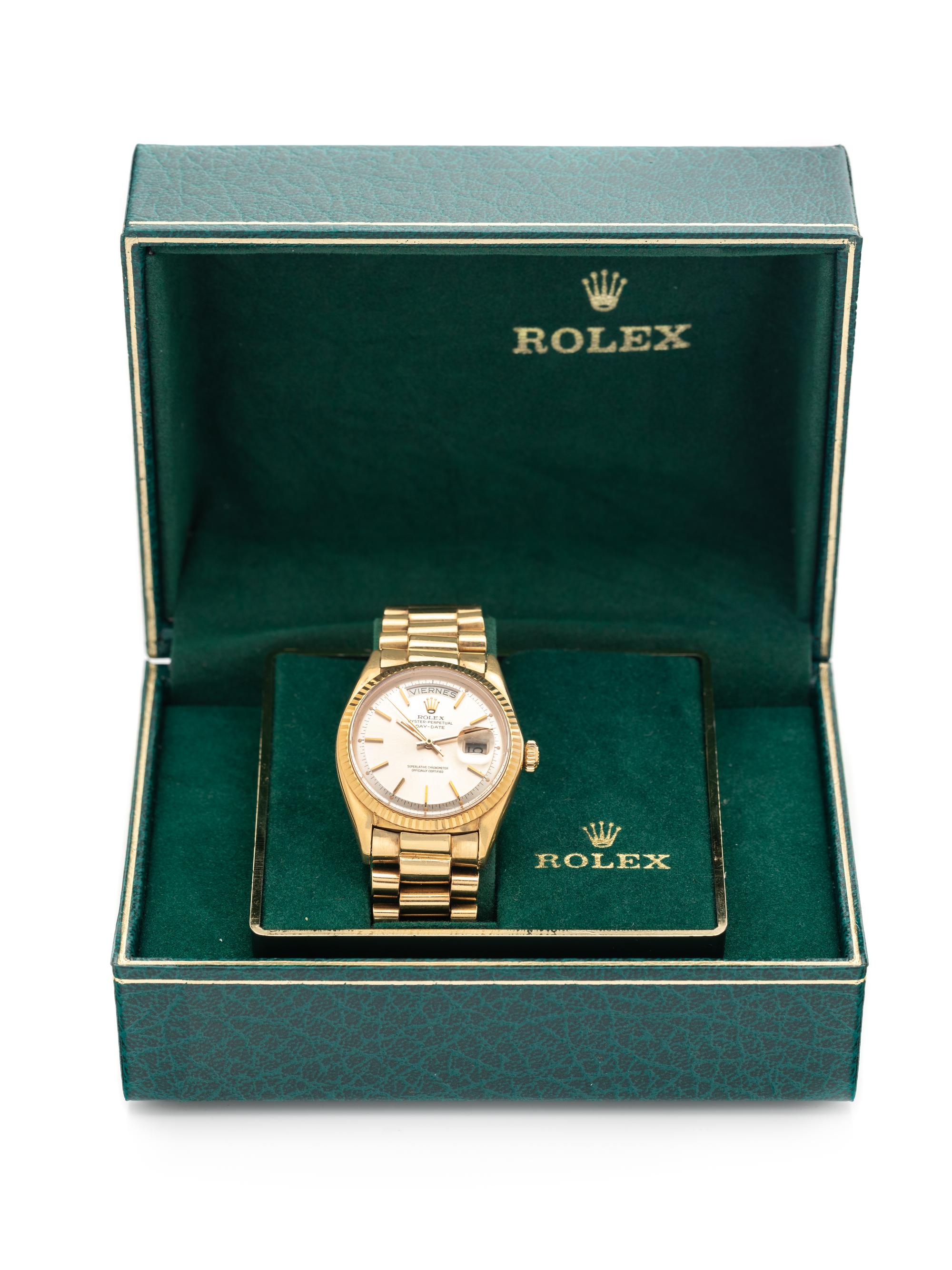 ROLEX, REF. 1803 18K YELLOW GOLD 'OYSTER PERPETUAL DAY-DATE' WATCH
