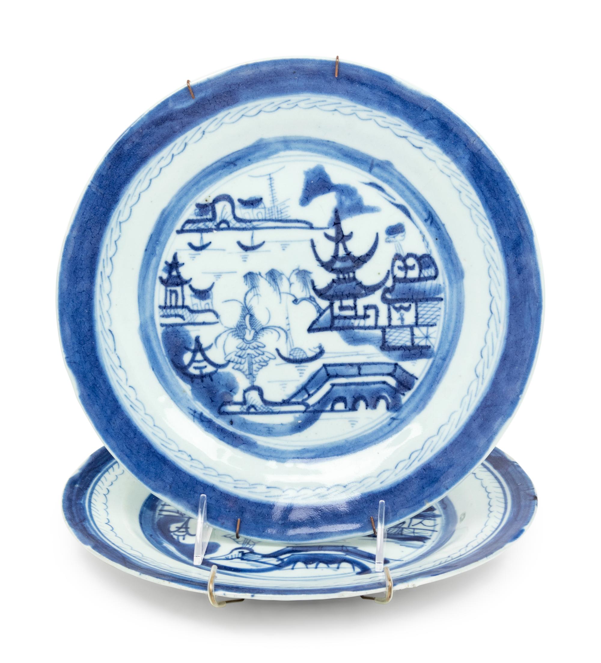 A Group of Canton Export Porcelain Plates
