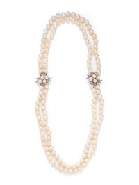 CULTURED PEARL AND DIAMOND NECKLACE