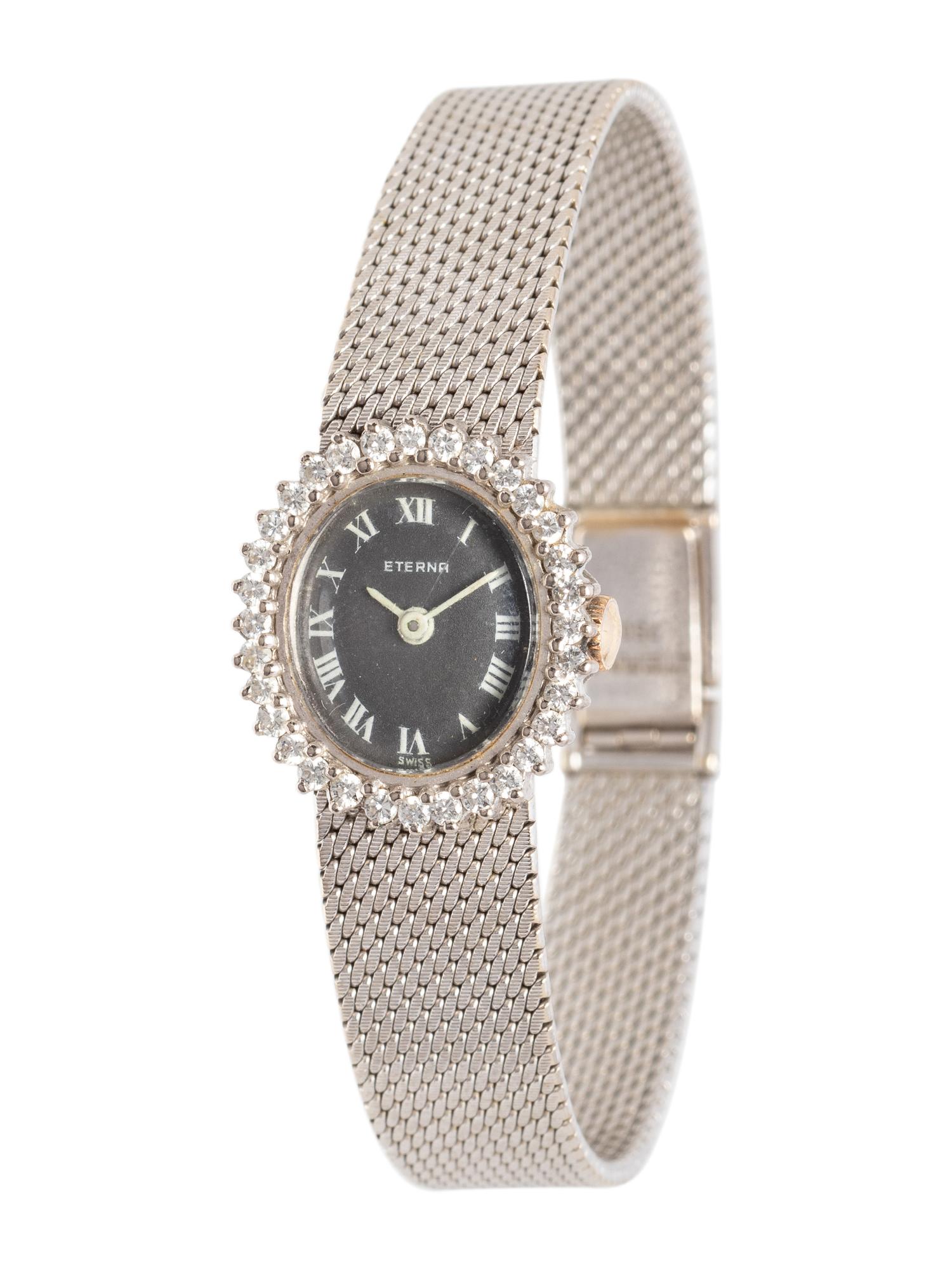 ETERNA, 18K WHITE GOLD AND DIAMOND WRISTWATCH