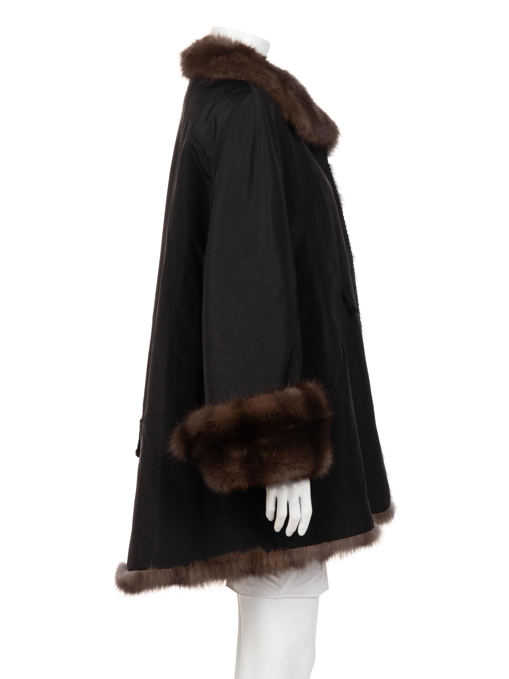 Ralph Rucci Sable Trimmed Coat