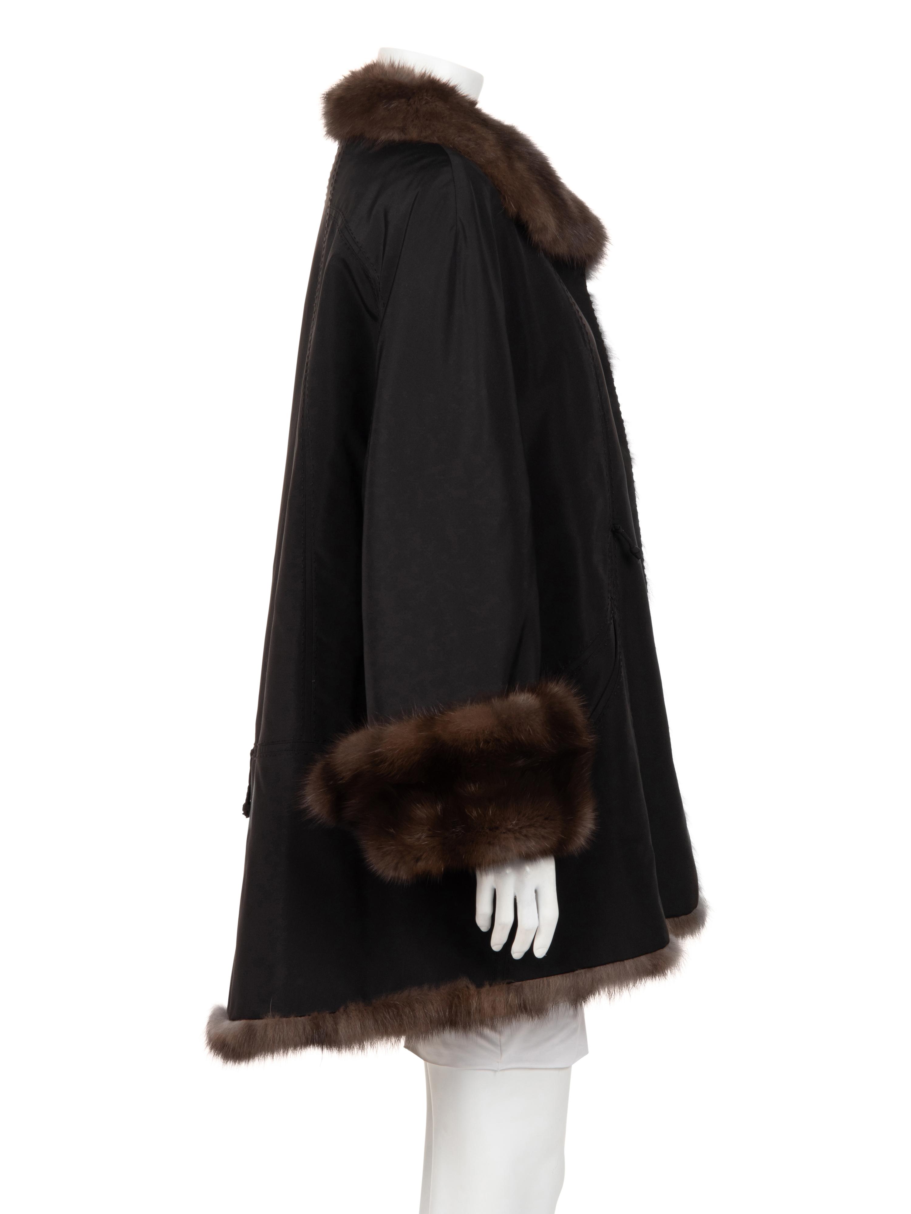 Ralph Rucci Sable Trimmed Coat