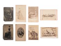 [EARLY PHOTOGRAPHY]. Assorted photographs of various animals incl. llamas, a weasel, a monkey, etc.