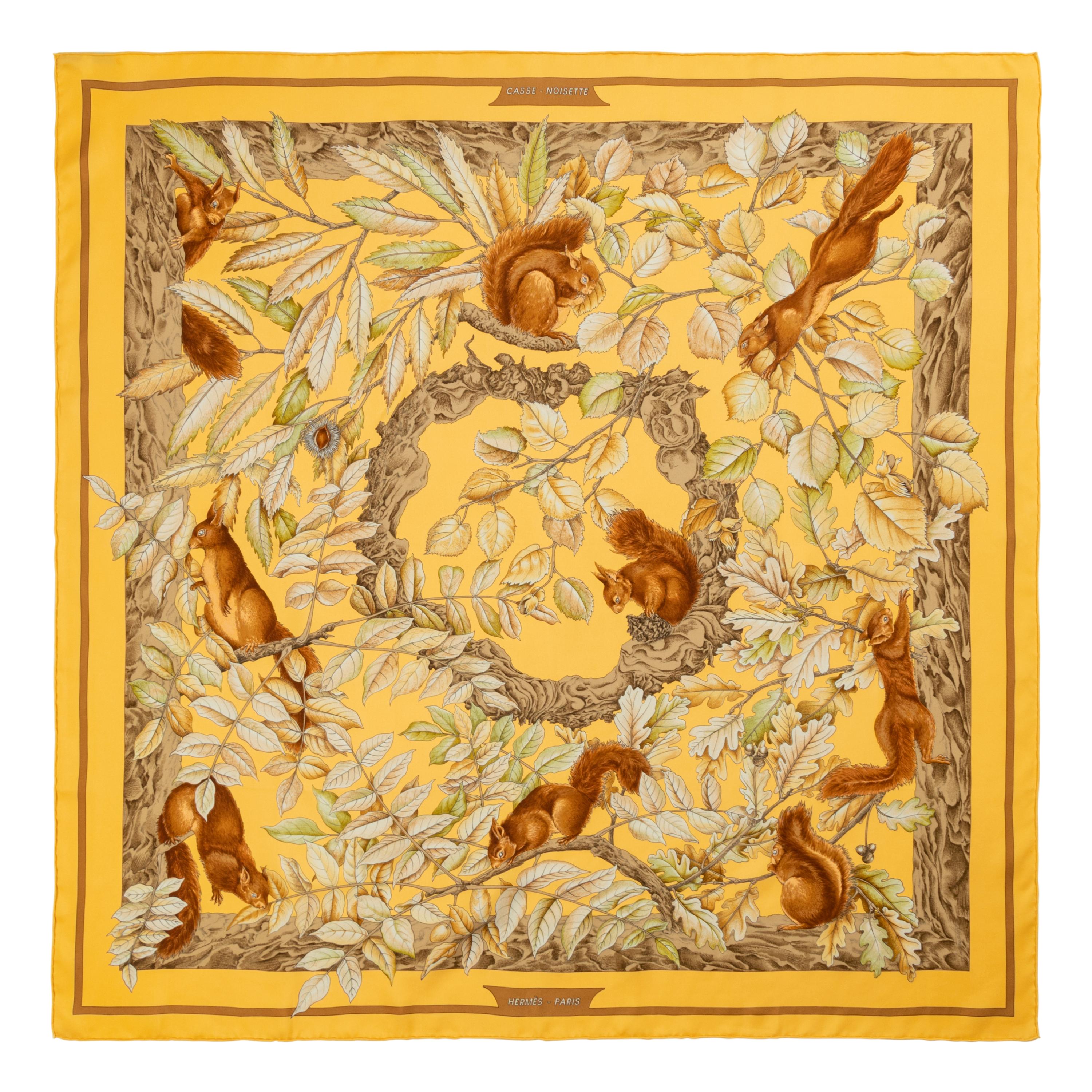 Three Designer Silk Scarves: Two Hermès & One Celine
