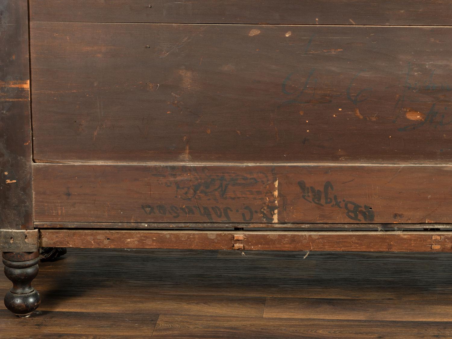 AWAITING DONATION - A Classical Carved and Stained Cherrywood Sideboard