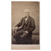 [CIVIL WAR]. TYSON Brothers, photographers. CDV of a Man Believed to be Civil War Civilian Soldier John L. Burns. Gettysburg, n.d.