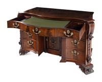 A George III Mahogany Knee-Hole Bureau