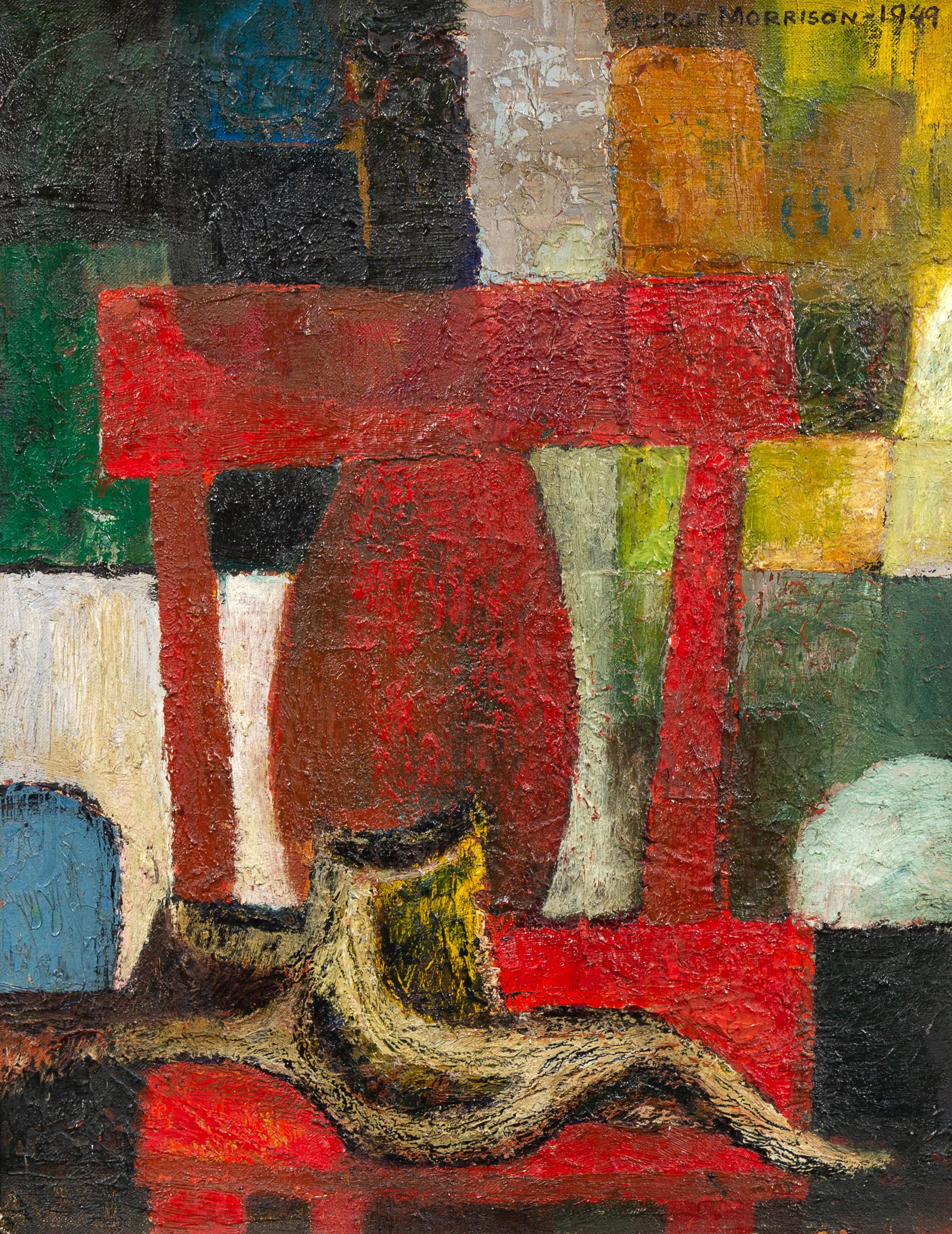George Morrison, (American, 1919-2000), The Red Chair, 1949