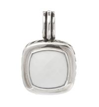 A Sterling Silver and White Agate Albion Pendant/Enhancer, David Yurman, 6.80 dwts.