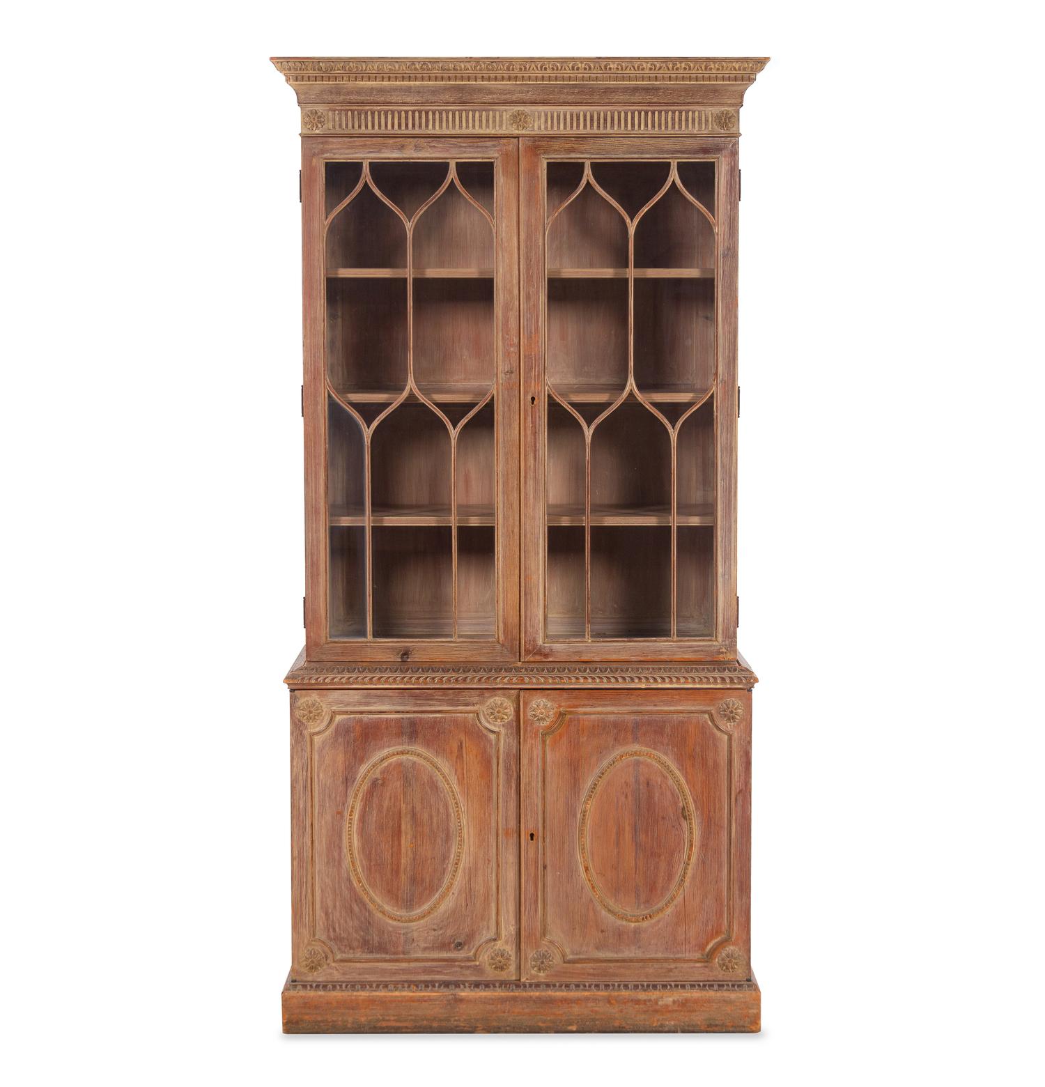 A George III Style Cerused Oak Bookcase