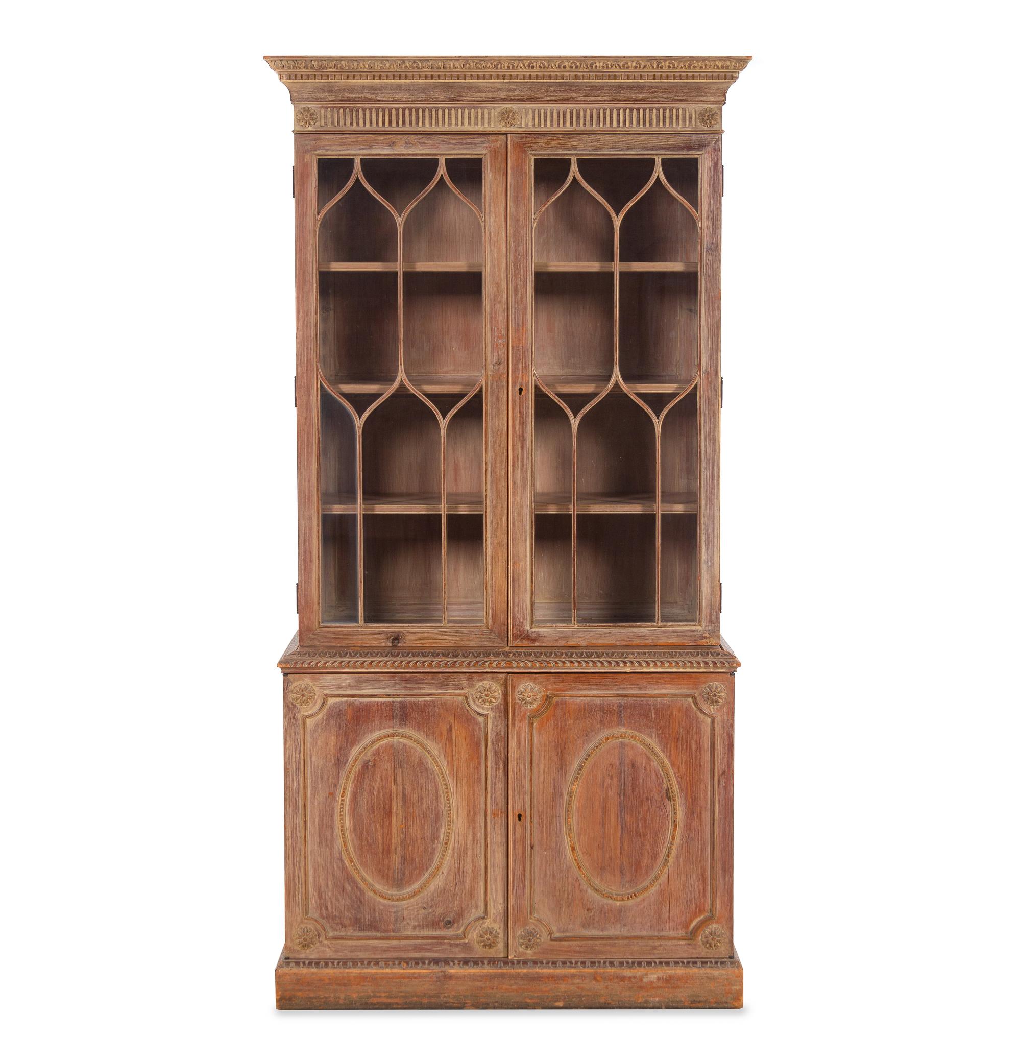 A George III Style Cerused Oak Bookcase