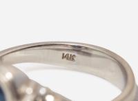 A White Gold, Sapphire, and Diamond Ring