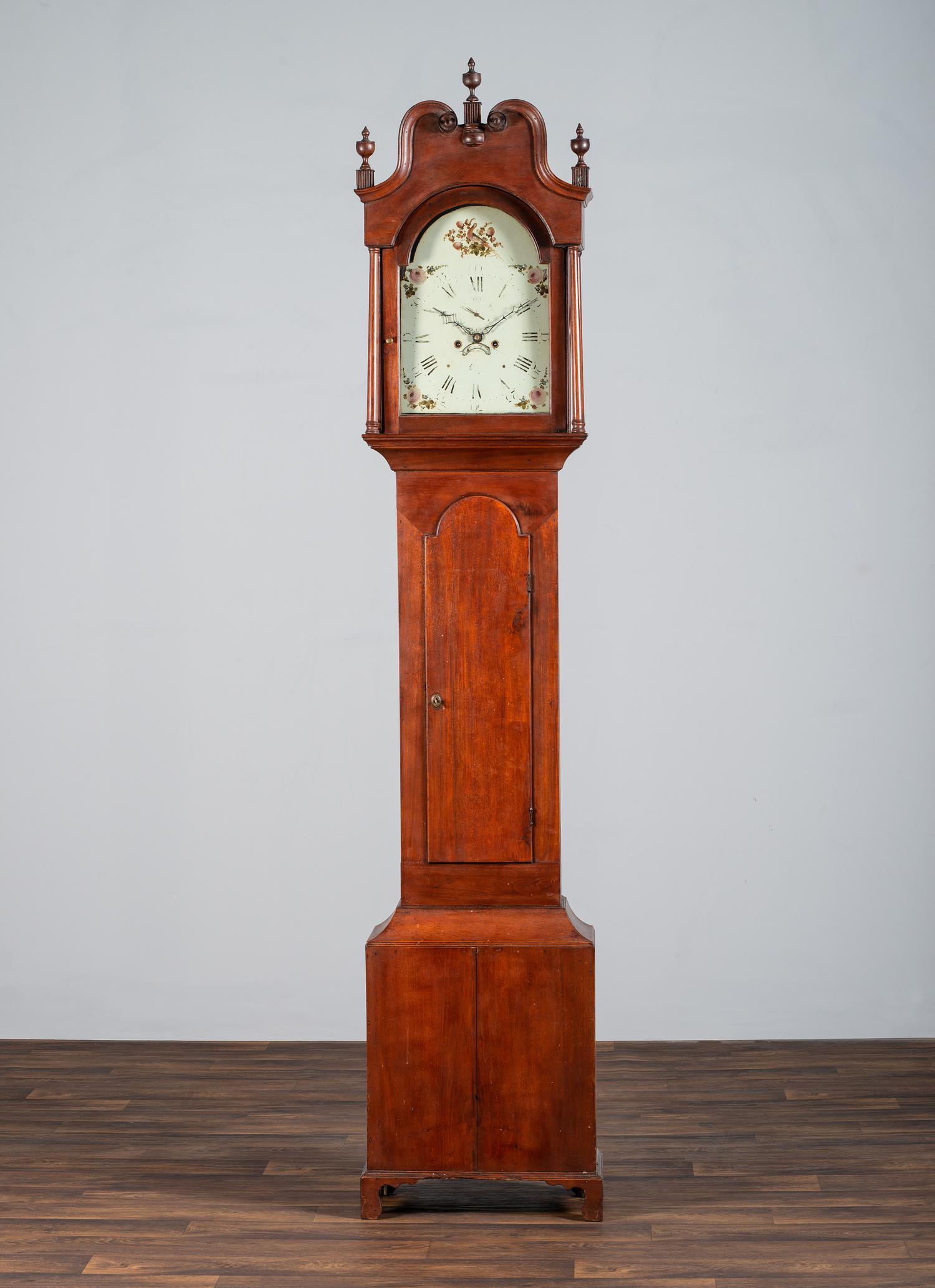 A Rare Chippendale Walnut Tall Case Clock