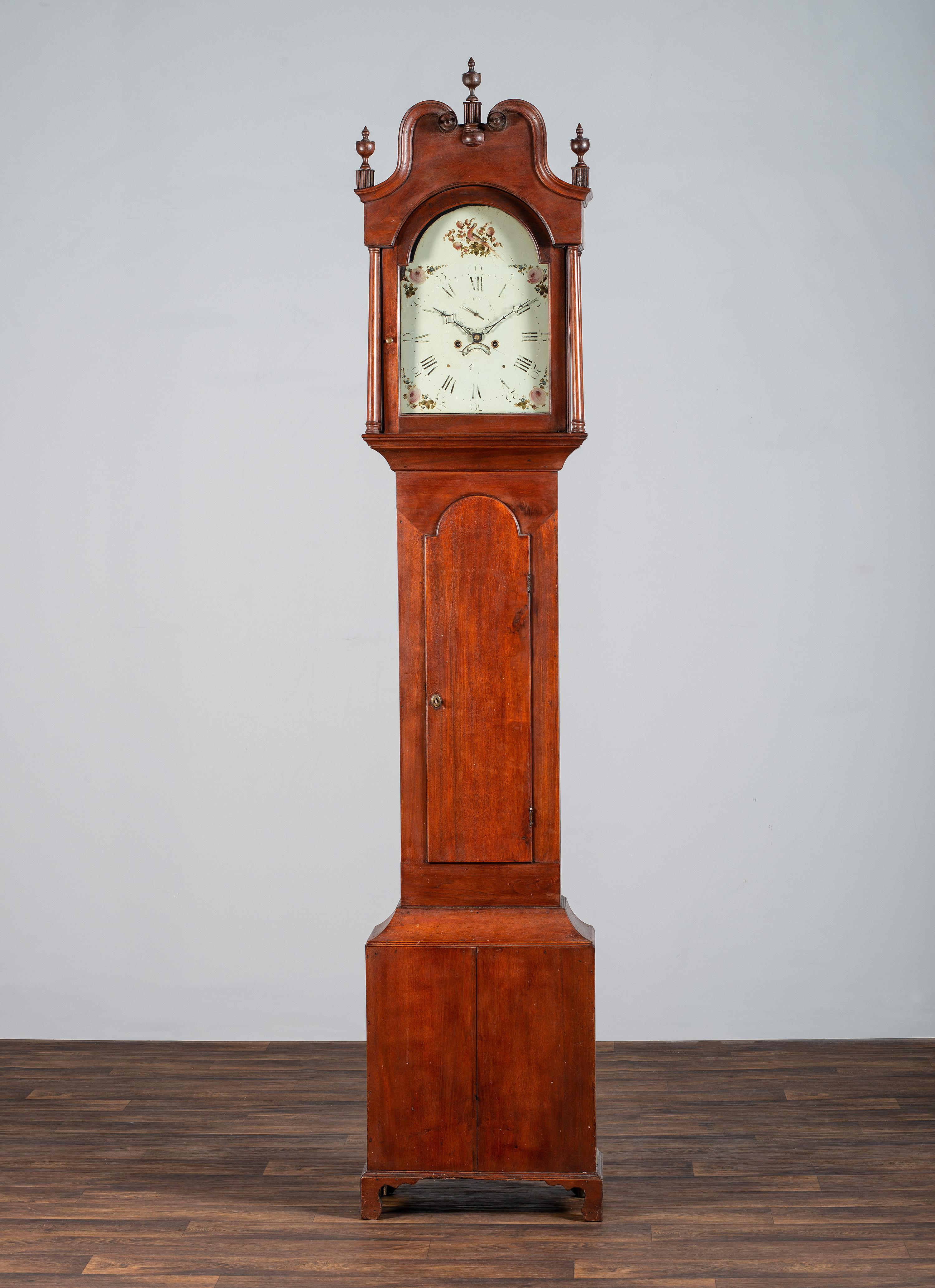 A Rare Chippendale Walnut Tall Case Clock