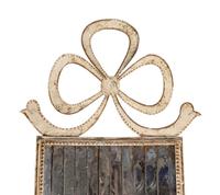 A Pair of French Tole and Mirror Two-Light Wall Lights