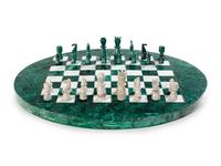 A Malachite Chess Board