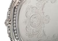 An Edwardian Armorial Engraved Silver Salver