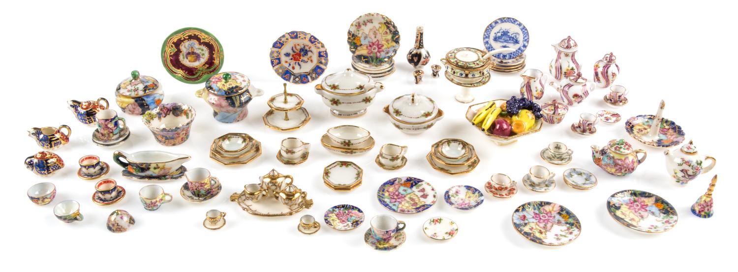 A Collection of Porcelain Table Articles Width of widest 1 1/8 inches. — Various Makers