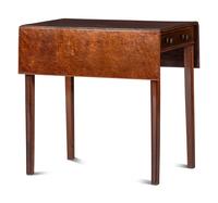 A Federal Style Mahogany and Burlwood Veneered Pembroke Table