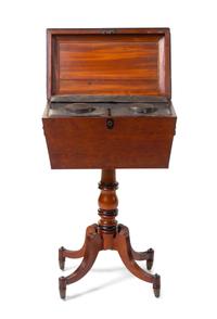 A Regency Mahogany Tea Poy