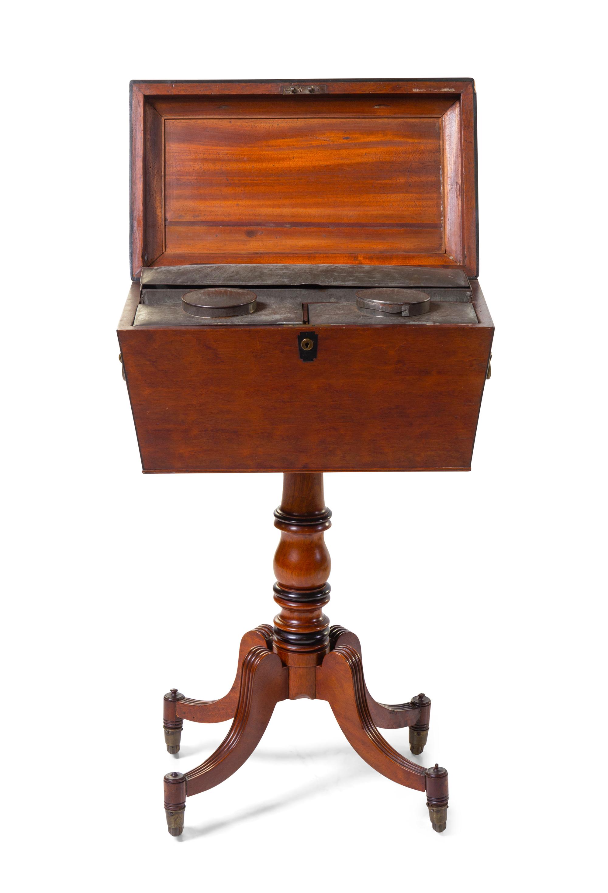 A Regency Mahogany Tea Poy