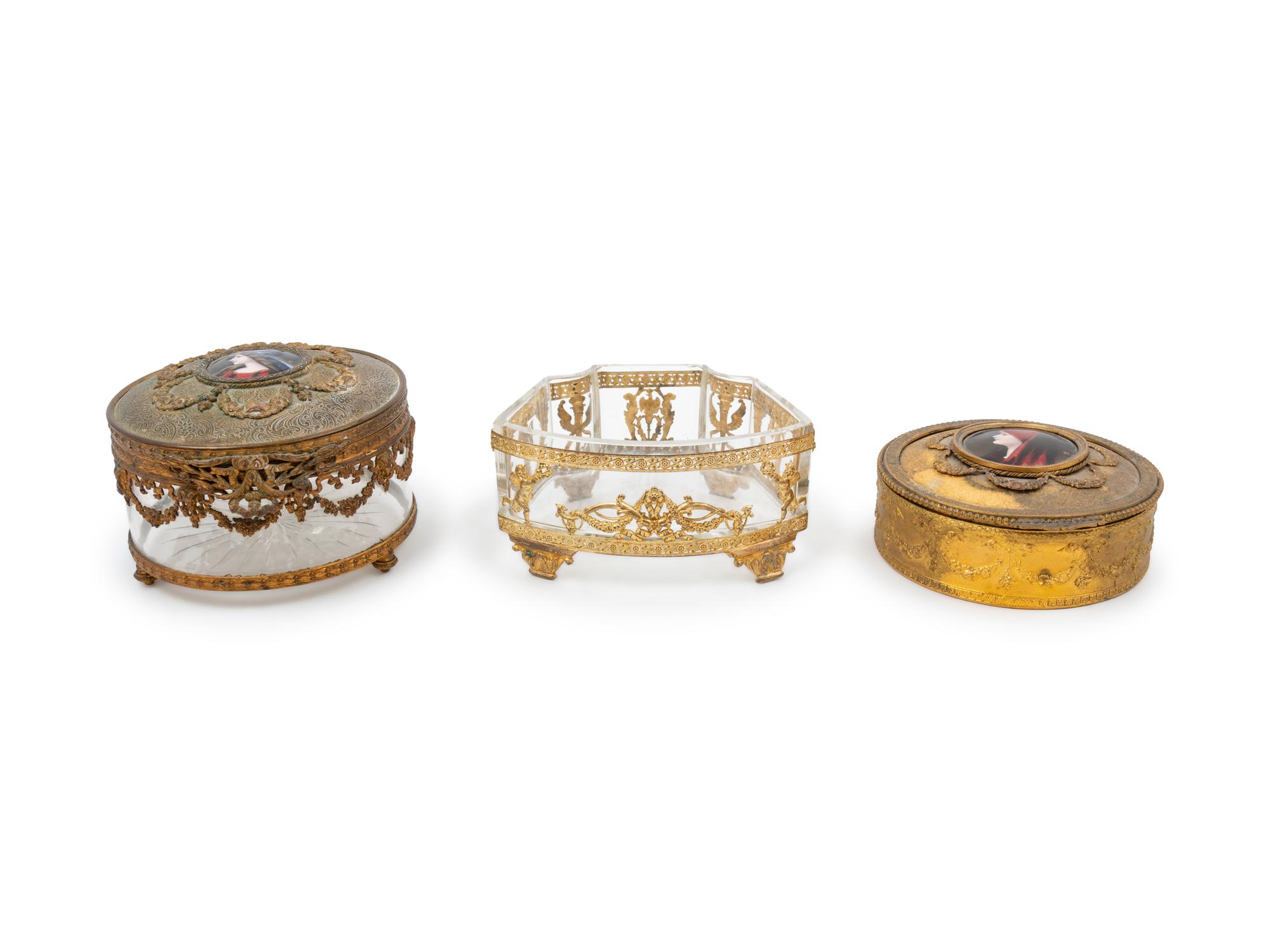 Two Continental Enamel Mounted Powder Boxes
