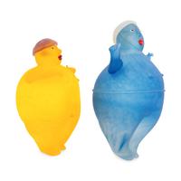 Two sculpted glass puppets
