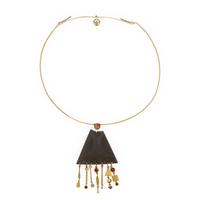 Wendy Ramshaw, Yellow Gold, Black Basalt, and Multigem Necklace