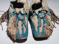 Arapaho Beaded Hide Moccasins