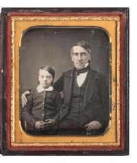 [EARLY PHOTOGRAPHY]. Sixth plate daguerreotype featuring a young boy with Down syndrome.