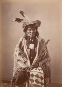 [Gardner, Alexander (1821-1882), photographer]. Albumen photograph of Long Fox, Dakota. [Washington, D.C., 1872].