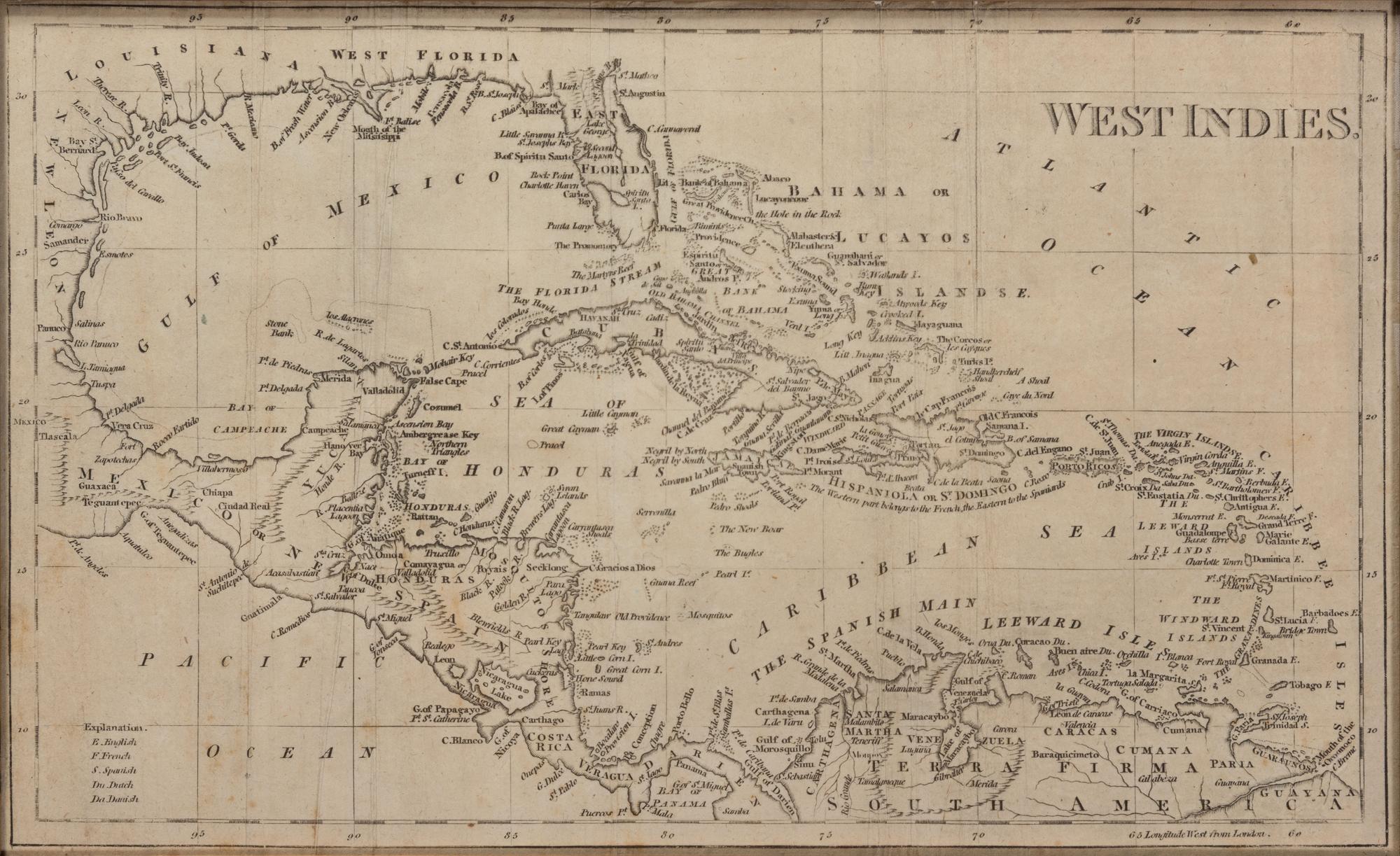 [CENTRAL AMERICA] Three maps of the Southeastern United States, the Caribbean, and Central America.