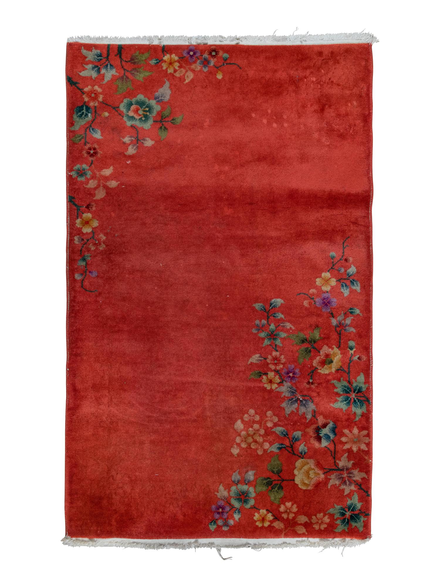 A Chinese Art Deco Style Wool Rug