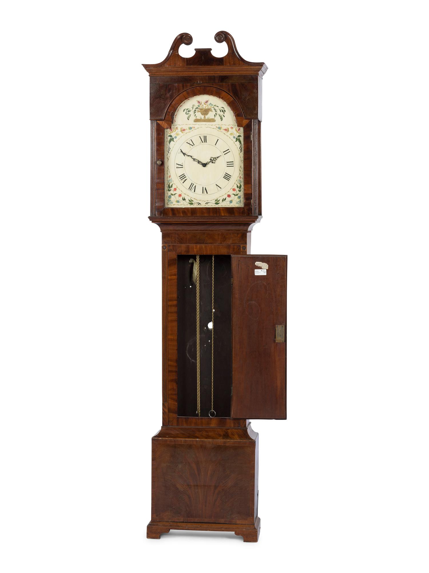 A Georgian Mahogany Tall Case Clock